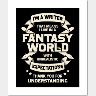 I'm A Writer Book Author Gift Posters and Art